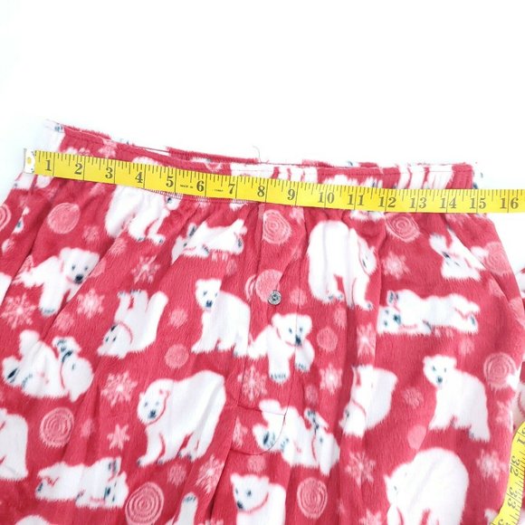 Karen Neuburger Mens Red White Short Sleeve T Shirt And Fleece Pajama Set Size M - Picture 8 of 12